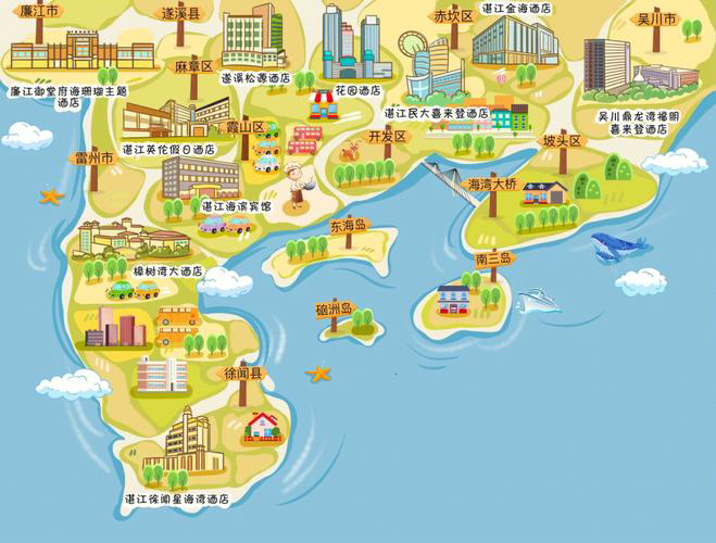 东莞生态园手绘地图旅游的艺术指南