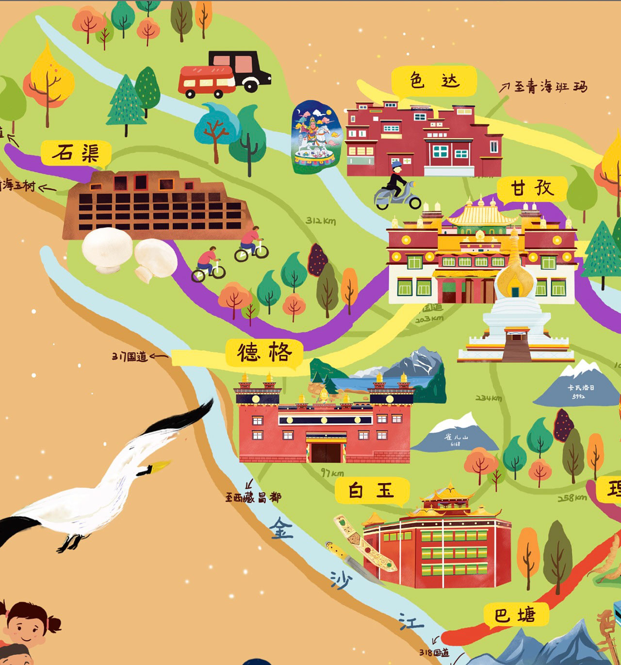 东莞生态园手绘地图景区的文化宝库